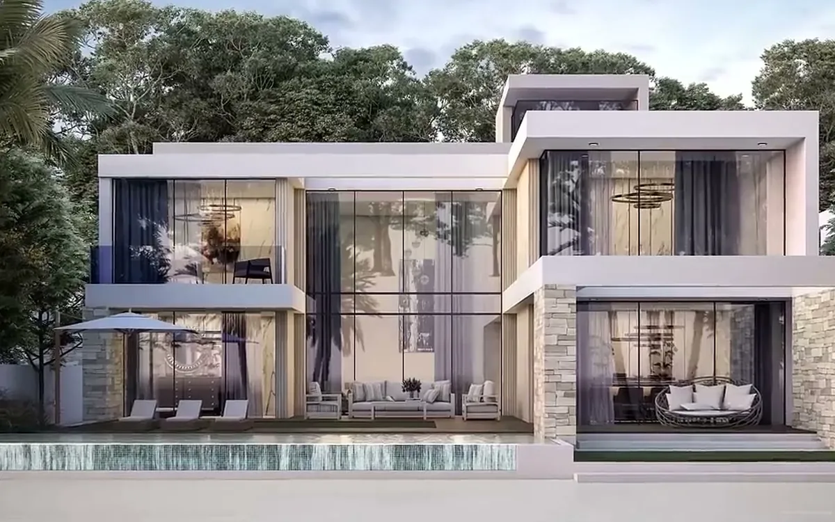 Coral Beach Villas : une villa de cinq chambres vitrée au-dessus de sa piscine